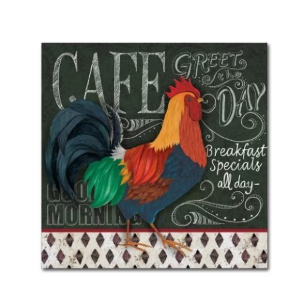 Fiona Stokes-Gilbert 'Breakfast Special' Canvas Art, 35x35, Trademark Fine Art, Mfr#: ALI13667-C3535GG